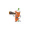 Picture of Smiling happy Sailor orange chili with binocular