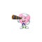 Picture of Smiling happy Sailor pink love with binocular