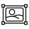 Picture snapshot icon outline vector. Camera screen