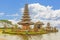 Picture of the spectacular roof structures of a typical Balinese temple complex