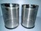 A picture of stainless steel dustbins