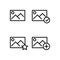 picture, star, plus, check sign icons. Element of outline button icons. Thin line icon for website design and development, app