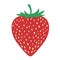 The picture of strawberry fruit is very simple