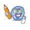 A picture of Student basophil cell character holding pencil