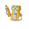 A picture of Student pencil sharpener character holding pencil