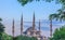 Picture of the Sultanahmet Moschee from direction of Sultanahmet Square in Istanbul