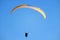 A picture of tandem paragliding at Pamukkale in the evening.
