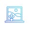 Picture windows linear vector icon