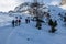 A picture of a winter hiking tour