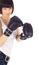 Picture of woman in boxing gloves