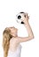 Picture of young blonde with soccer ball