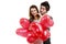 Picture of a young couple, valentine day concept