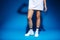 Picture of young tennis-player girl`s legs in studio