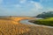 Pictureque Salt rock main beach and a river mouth lagoon in Dolphin coast Durban Ballito South Africa