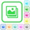 Pictures vivid colored flat icons icons