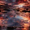 Pictures of water, clouds, and a sunset in hyperrealistic fantasy style (tiled