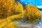 Picturesque Abraham Lake in a flood