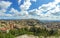 Picturesque aerial view of Enna old town, Sicily, Italy