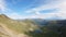 Picturesque aerial view of the heart-shaped lakes. Paragliding