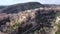 Picturesque aerial view of old Spanish town of Cuenca called city of hanging houses