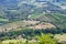 Picturesque aerial view at Tuscany landscape in summer