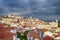 Picturesque Alfama District in Lisbon in Portugal With Townscape Scenery Made During a Blur Hour