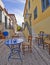 Picturesque alley and coffeehouse, Athens Greece