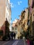 Picturesque alleys of the old town of Marcalla, France