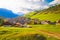 Picturesque alpine village of San Cassiano view
