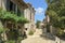 Picturesque architecture in early summer sunshine in Pujols, Lot-et-Garonne, France