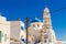 Picturesque architecture of Pyrgos Kallistis Santorini scenery Greece