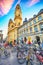 Picturesque autumn cityscape and view on Theatine Church of St. Kajetan or Theatinerkirche in Munich