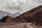 Picturesque autumn  route,   highway, freeway, autostrada in the mountains of Albania, republic of Macedonia the Balkan Mountains