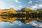 Picturesque autumn view of lake Strbske pleso in High Tatras National Park