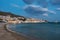 Picturesque Batsi village on Andros island at night, Cyclades