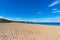 Picturesque beach landscape with cliffs