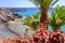 Picturesque beach and volcanic rocks in Alcala on Tenerife