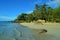 Picturesque Beau Vallon beach on Mahe island