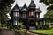 Picturesque Beautiful victorian cute mansion. Generate Ai