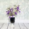 Picturesque bouquet of wildflowers on a wooden table
