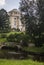 Picturesque bridge with centaurs and Palace, Pavlovsk park, subu