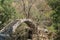 A picturesque bridge over a mountain river in the mountains of Armenia.