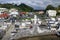 Picturesque cemetery in Morne a l`Eau in Guadeloupe. Lesser Antilles, Caribbean