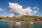 Picturesque cloud over the Bay of Kotor. Montenegro