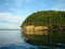 The picturesque coast of the freshwater lake Baikal.