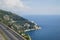 Picturesque Coastal Road with Motorcycle and View onto Dubrovnik