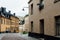 Picturesque cobblestoned street with colorful houses in Sodermalm in Stockholm