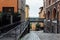 Picturesque cobblestoned street with colorful houses in Sodermalm in Stockholm