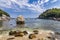 Picturesque Damouchari beach at Pelion in Greece