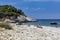 Picturesque Damouchari beach at Pelion in Greece